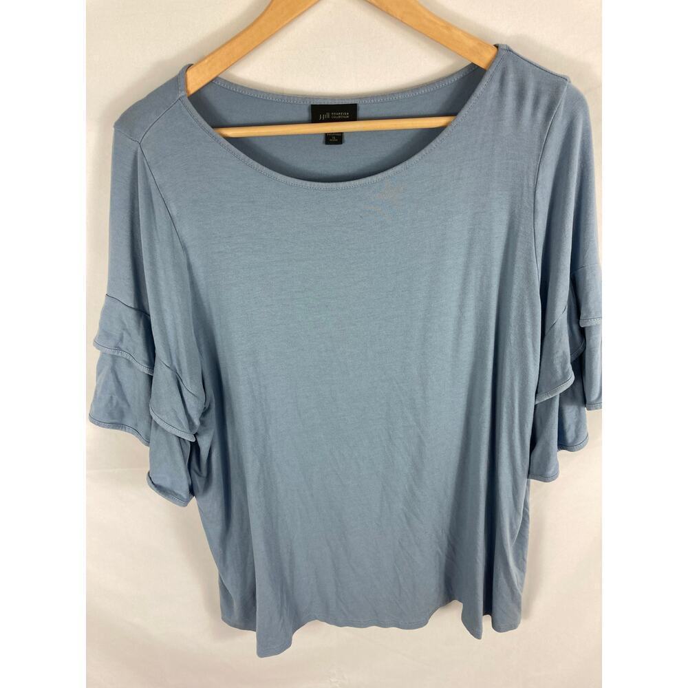 J JIll Wearever Ruffle Sleeve Top Size XLP